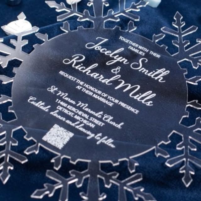 Invitación en acrílico
